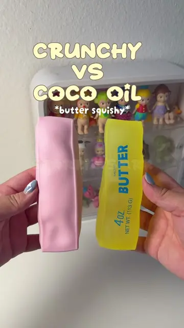 crunchy or moldable? Which is your favorite ☺️ #squishy #butter #crunchy #coconu