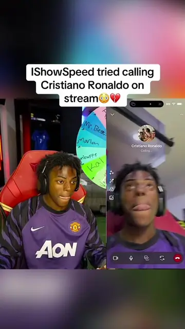 IShowSpeed tried calling Cristiano Ronaldo on stream😳💔 #ishowspeed #cr7 