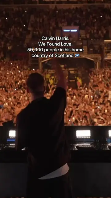 @Calvin Harris playing out his iconic Rihanna collab We Found Love to 50,000 peo