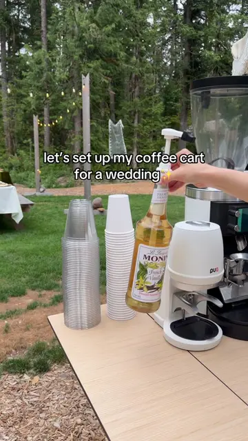 Let’s set up my coffee cart for a wedding✨ ig: @simply_coffeeco  #simplycoffeeco