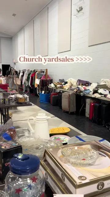 LOVE a church yard sale!! Haul coming tomorrow!  #churchyardsale #yardsale #yard