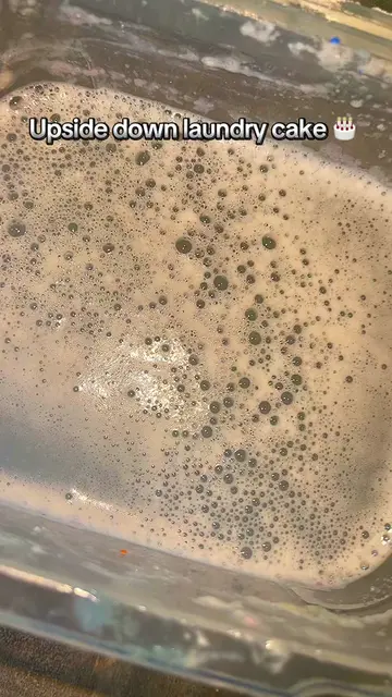 Upside down laundry cake 🎂 love using laundry powder and hot water it’s just in
