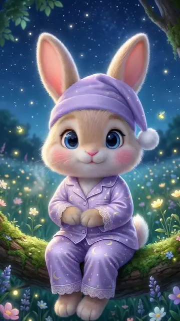 Cute Bunny Sending You Good Night Love 💖✨ Sending you magical bedtime love and 