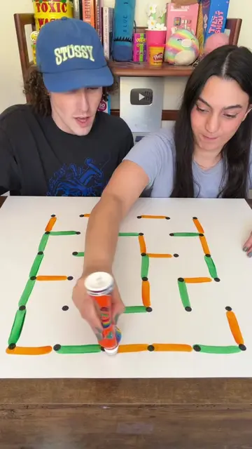 GRID WAR😈 (Apples🍏 vs Carrots🥕) #GameNight #coupleschallenge #games #challeng