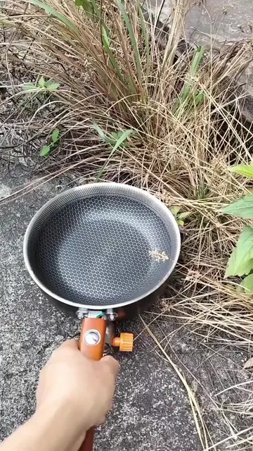 Portable Camping Gas Stove with Non-Stick Pan | Outdoor Cooking Essential #Campi