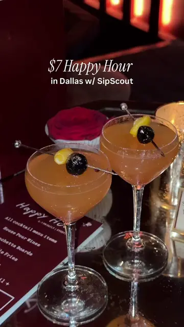$7 happy hour menu at this lounge in Dallas! Found this spot on @SipScoutDallas 