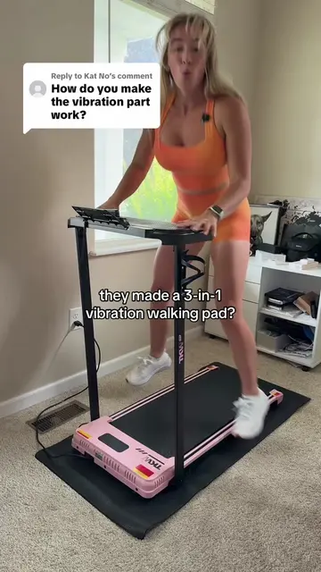 Replying to @Kat No the best addition! 👌✨🏃 #vibrationwalkingpad #pinkwalkingpa