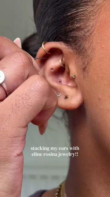 might just be one of my favourite stacks to date🤭🤭 #elinerosina #earpiercings 