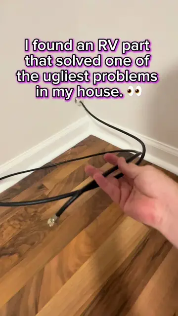 Who knew an RV hatch panel would be the perfect way to hide an ugly coax cable? 