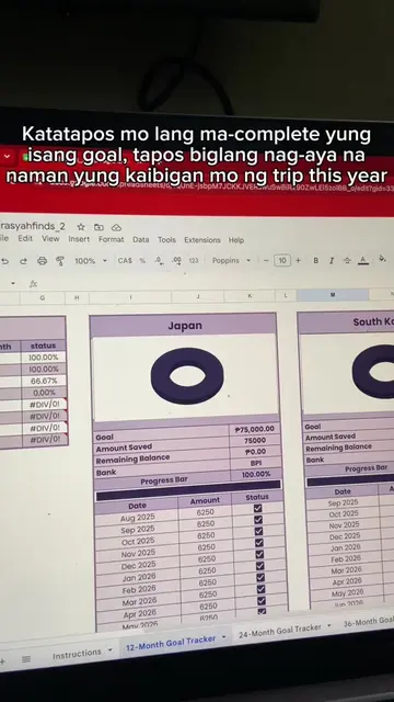 kala mo talaga may pera yan sila #goalsavings #tracker #budget #googlesheets #fy
