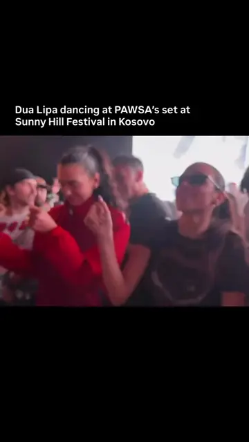 @Dua Lipa and her family dancing at @PAWSA’s set at Sunny Hill Festival in Kosov