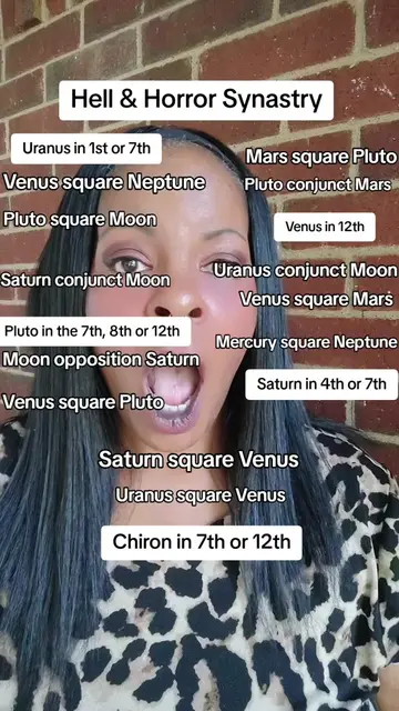 Hell and horror synastry placements. If you have any of these synastry placement