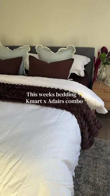 This weeks bedding  @kmart australia x @Adairs combo ✨  #homeinspo #bedding #kma