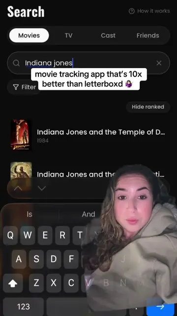 finally an app that lets u rank ur fave movies AND tv shows 👑 (name is “The Cin