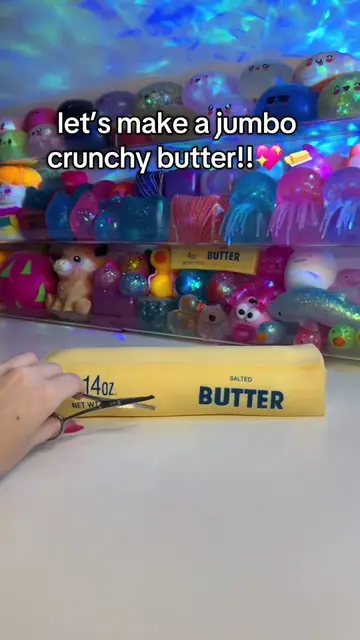 Making a jumbo crunchy butter!! #needoh #squishy #fidgettoys #asmr 