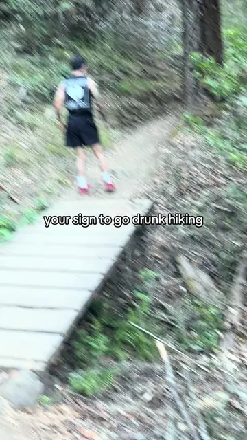 or maybe your sign not to😂😭 #drunkhiking #drunktok 