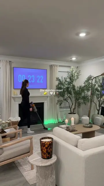 last reset before before decorating fall?? 🙊 #sundayreset #resetroutine #cleanw