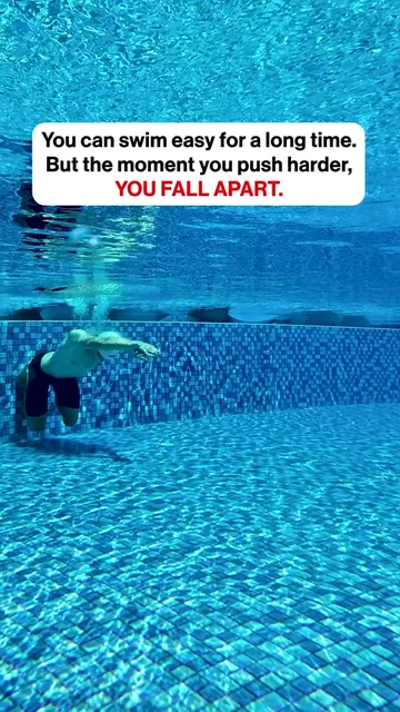 Here's what's actually happening. When you swim easy, your body produces and rem