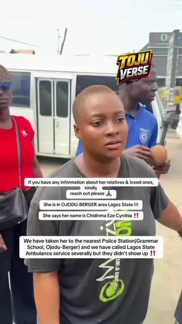 A young woman identified as Chidinma Eze Cynthia was reportedly seen wandering a
