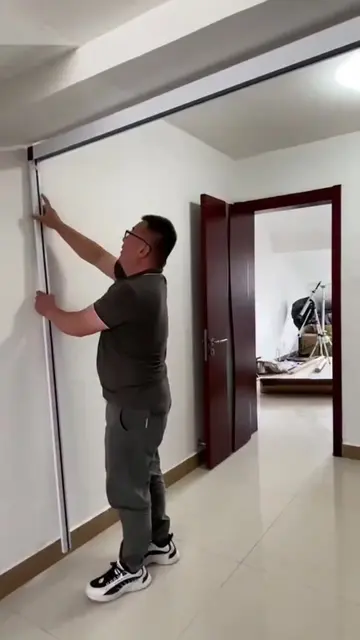 This might be the smartest space-saving door of 2026. 🚪✨ Watch how it folds, gl