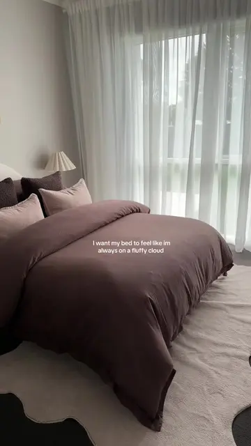 The fluffiest doona ever #fluffydoona #bamboochocsheets #bedroominspo #bedding #