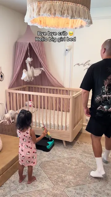 Bringing down our baby girls crib was emotional🥹 she’s growing up so fast. To h