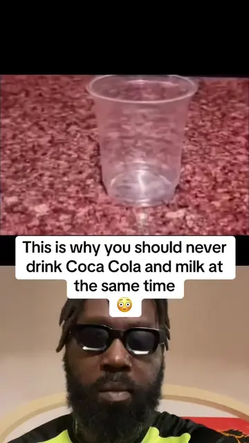 Mixing milk with Coca-Cola creates a strange separation effect that may look ala