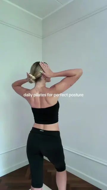 favourite exercises for nice posture and toned back 🖤 #pilates #postureexercise