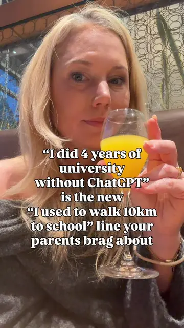 Sad but oh so true. 😏 “I did 4 years of university without ChatGPT” is the new 