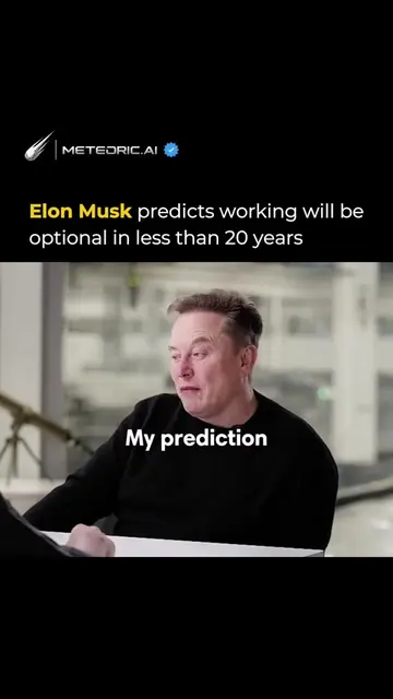 Elon Musk believes work could become optional within the next 10 to 20 years. Hi