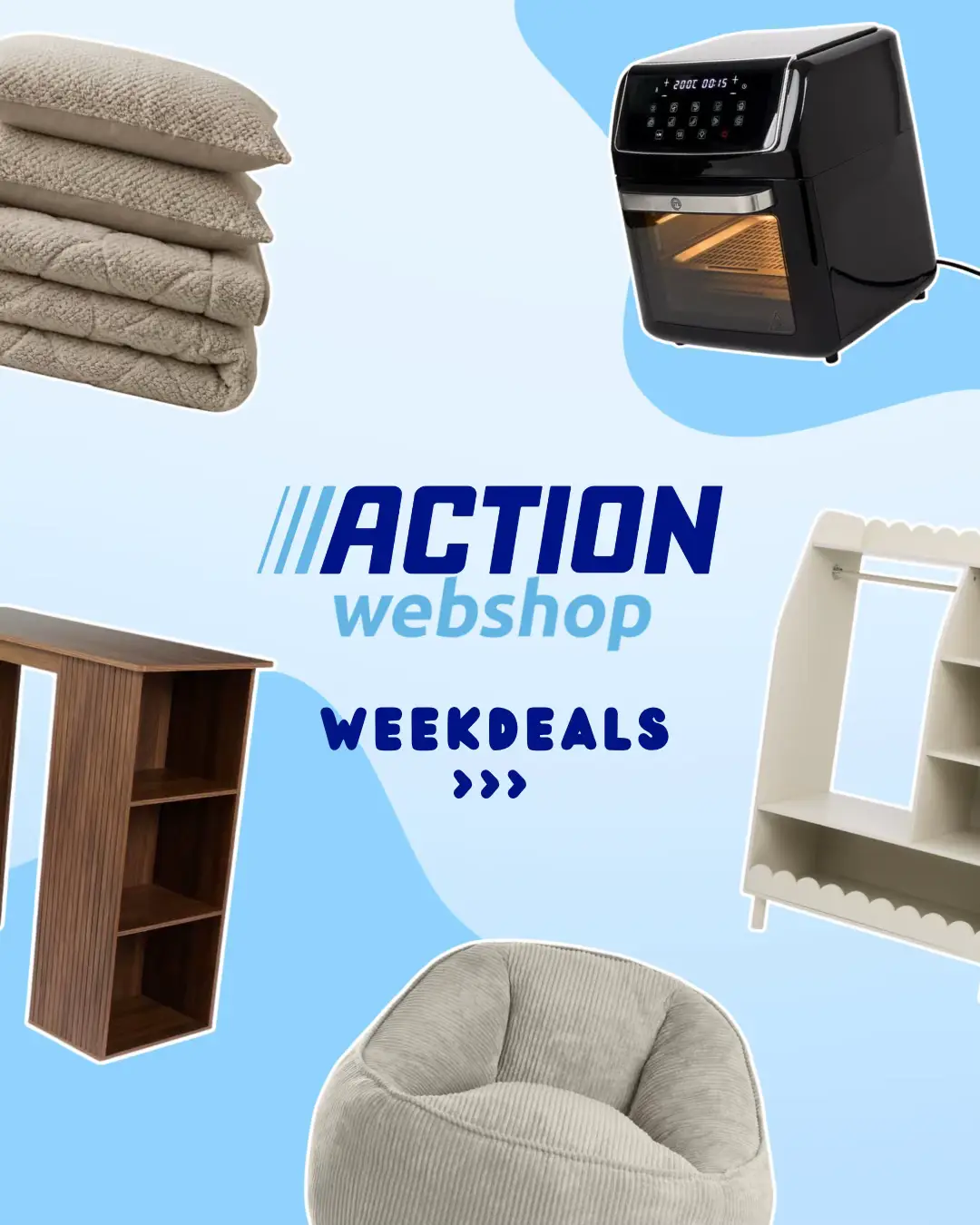 Nieuwe week, nieuwe weekdeals van Action Webshop! 👀💙 #actionwebshop #actionned