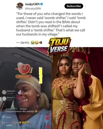 Jarvis has addressed the viral controversy surrounding her "tomb shifter" commen
