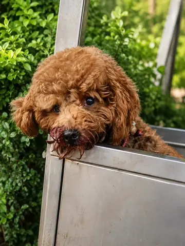 The injured puppy had been thrown into a trash can by its drunk owner, and I cou