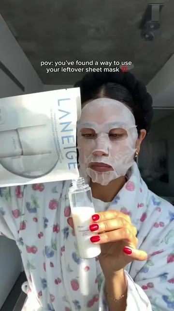 not wasting a SINGLE drop of Cream Skin Toner over here 🥛🤍 #sheetmask #LifeHac