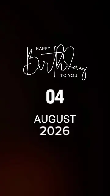 Happy Birthday 05 August 2026 Template-Just click "Capcut Anchor (try this templ