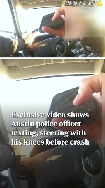 Austin police officer Daniel Kessler was feverishly texting his girlfriend – oft