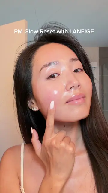 PM glow routine with lightweight, deeply hydrating formulas from @laneige_us us 