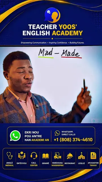 “MAD vs MADE” #teacheryoos #interview #pronunciation #onlineenglish #pronunciati
