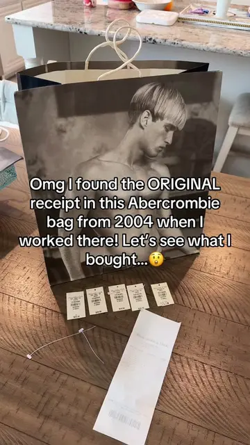 I can’t believe I found an original receipt and hang tags for one of my Abercrom