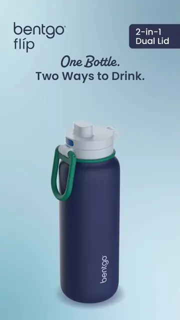 Hydration, the Bentgo way. 💧 Meet Bentgo Flip—our new water bottle with a 2-in-