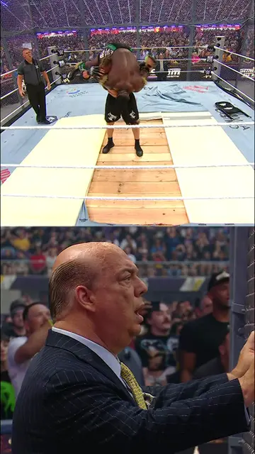 same paul… same. 😳 #WWE #BrockLesnar #ObaFemi #PaulHeyman 