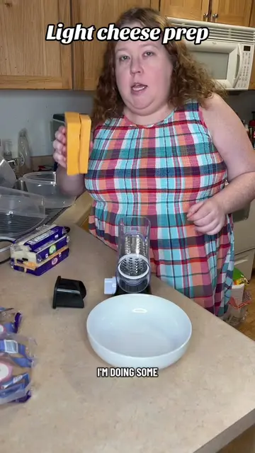 We’re all set up for our recipes now! 🧀 #cheeseprep #cheeseshredder #holly #mea