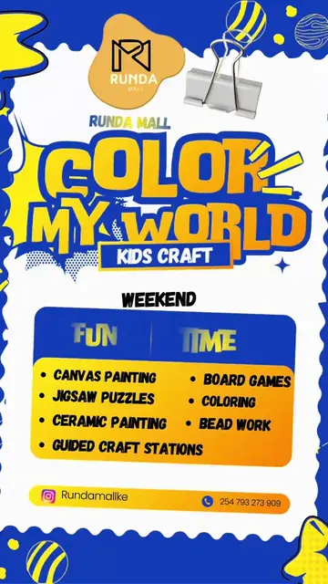 Bring the little ones to Color My World – Kids Craft at Runda Mall for endless c