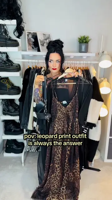 Leopard print styling 🐆🤘✨ Woukd you wear this fit? #altfashion