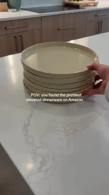 This dinnerware is even prettier in person. It has that high-end stoneware look 