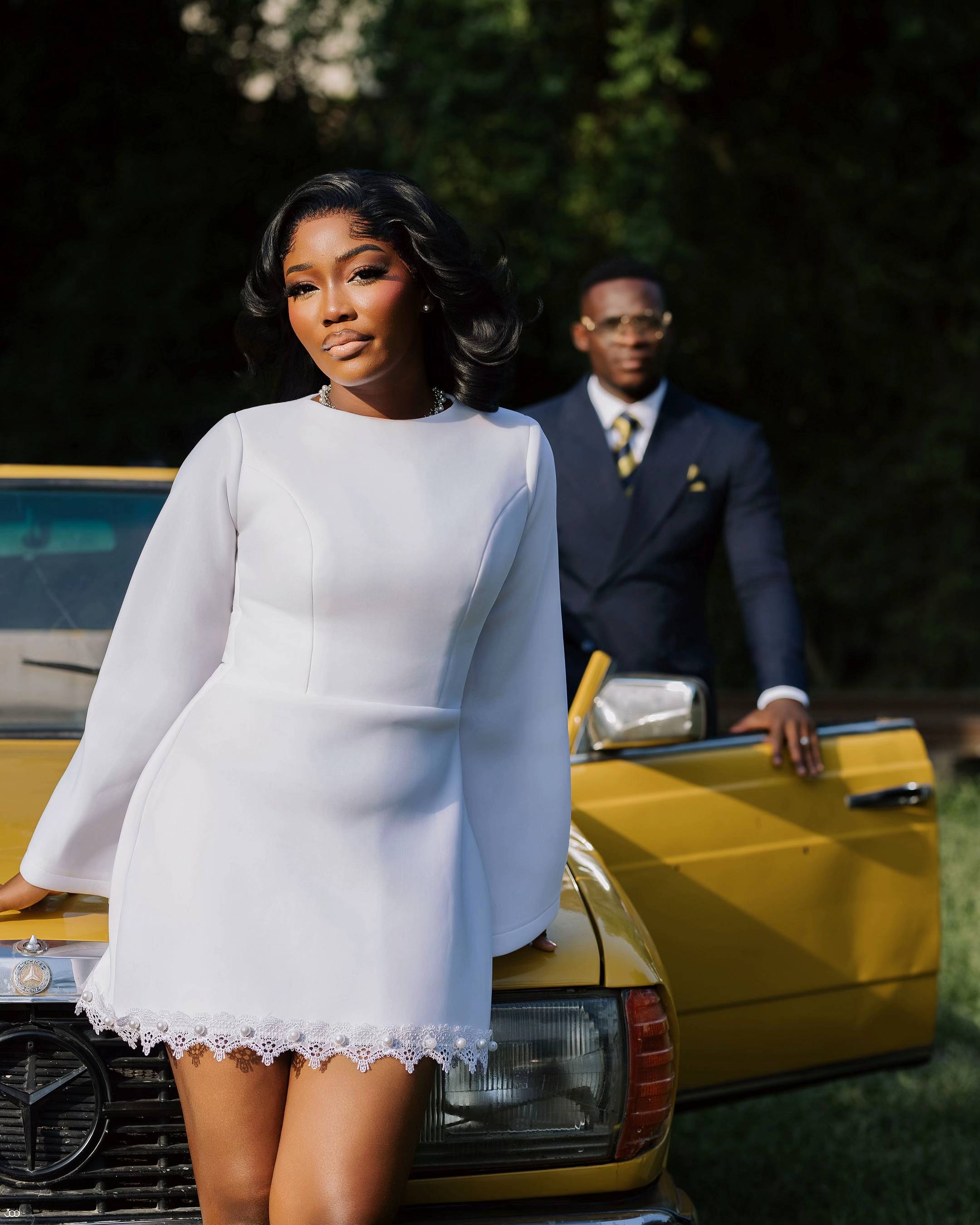Mr. & Mrs. Olufemi. 🤍💍 Chest out… we’re doing forever. 🥹✨ And if we’re being 