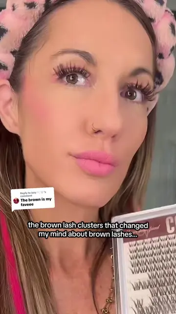 Replying to @izzy 🫧🤍 brown lash clusters lash map and tutorial  #brownvenus #l
