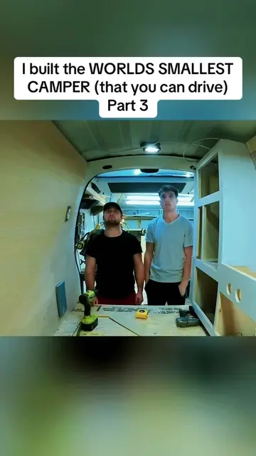 I built the WORLDS SMALLEST CAMPER (that you can drive) #fyp #camper #viral 