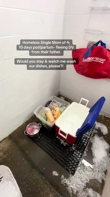 Feeling like Stephanie Jenkins doing the dishes in the shower 😅 I let them pile