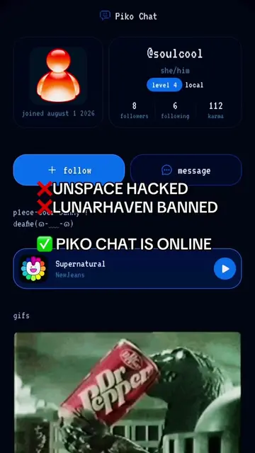 rip to unspace and lunarhaven. Piko chat is the only app with good support seems